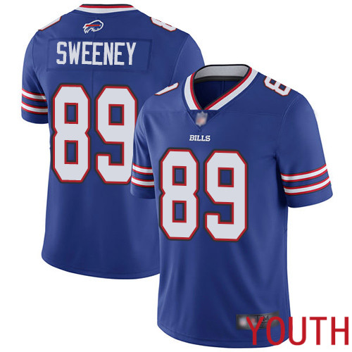 Youth Buffalo Bills #89 Tommy Sweeney Royal Blue Team Color Vapor Untouchable Limited Player NFL Jersey->youth nfl jersey->Youth Jersey